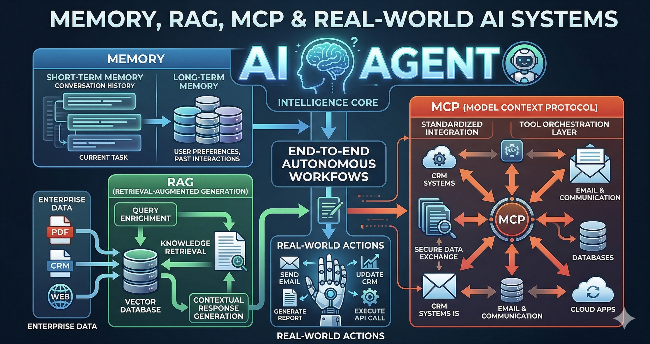 Memory, RAG, MCP & Real-World AI Systems